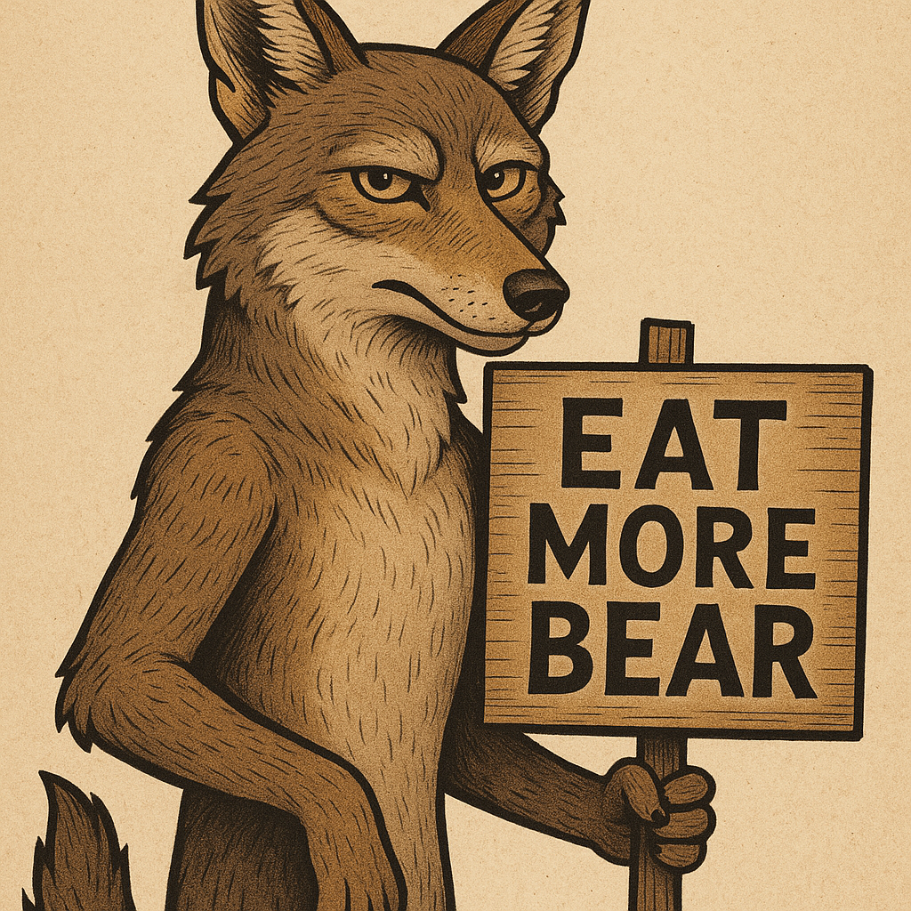 Coyote with Sign